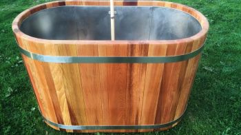 cedrová ochlazovací káď k sauně s nerezovou vložkou